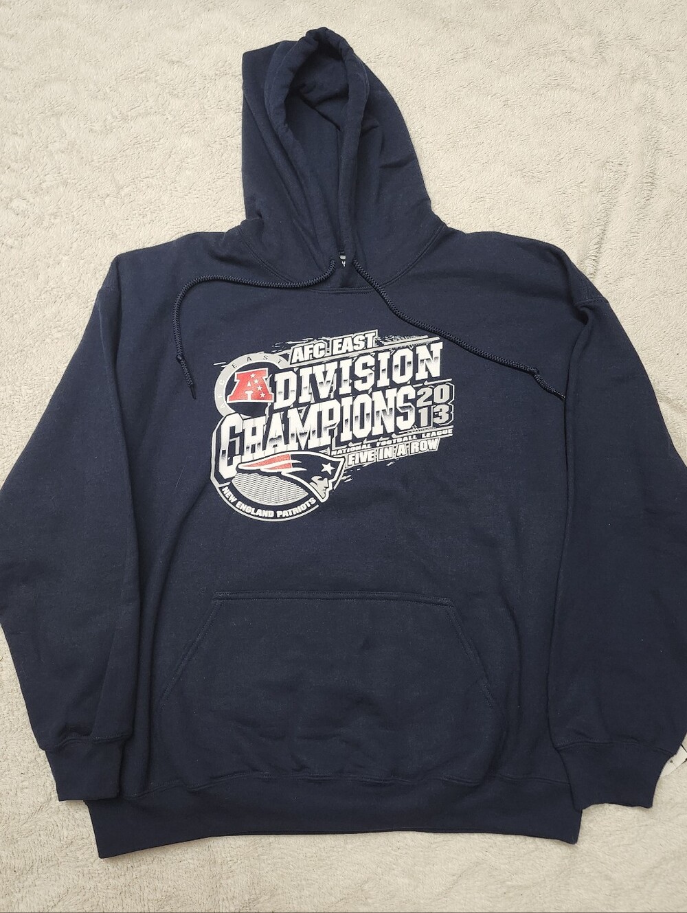 NWT NFL Team Apparel Men's Hooded Patriots Sweatshirt XL AFC 2013 Champion